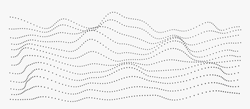 数字粒子波浪ps笔刷 - Line Art, HD Png Download