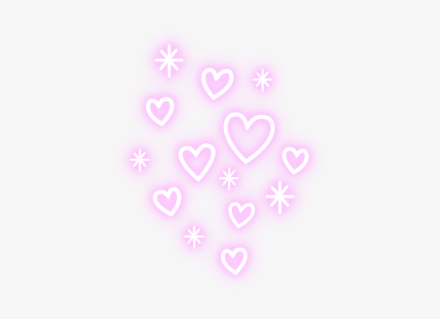 #heart #hearts #pink #love #neon #neonlight #glowing - Heart, HD Png Download