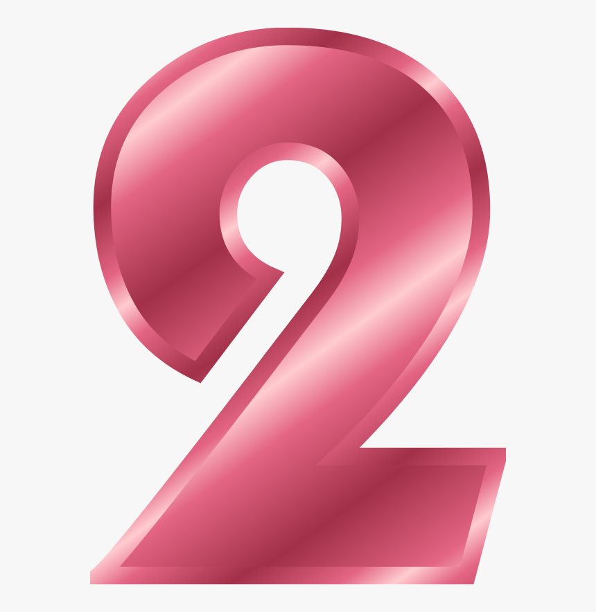28 Collection Of Number 2 Clipart Design - Gold Numbers Png File, Transparent Png