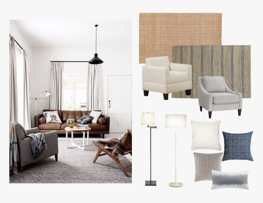 Dress A Brown Leather Sofa, HD Png Download