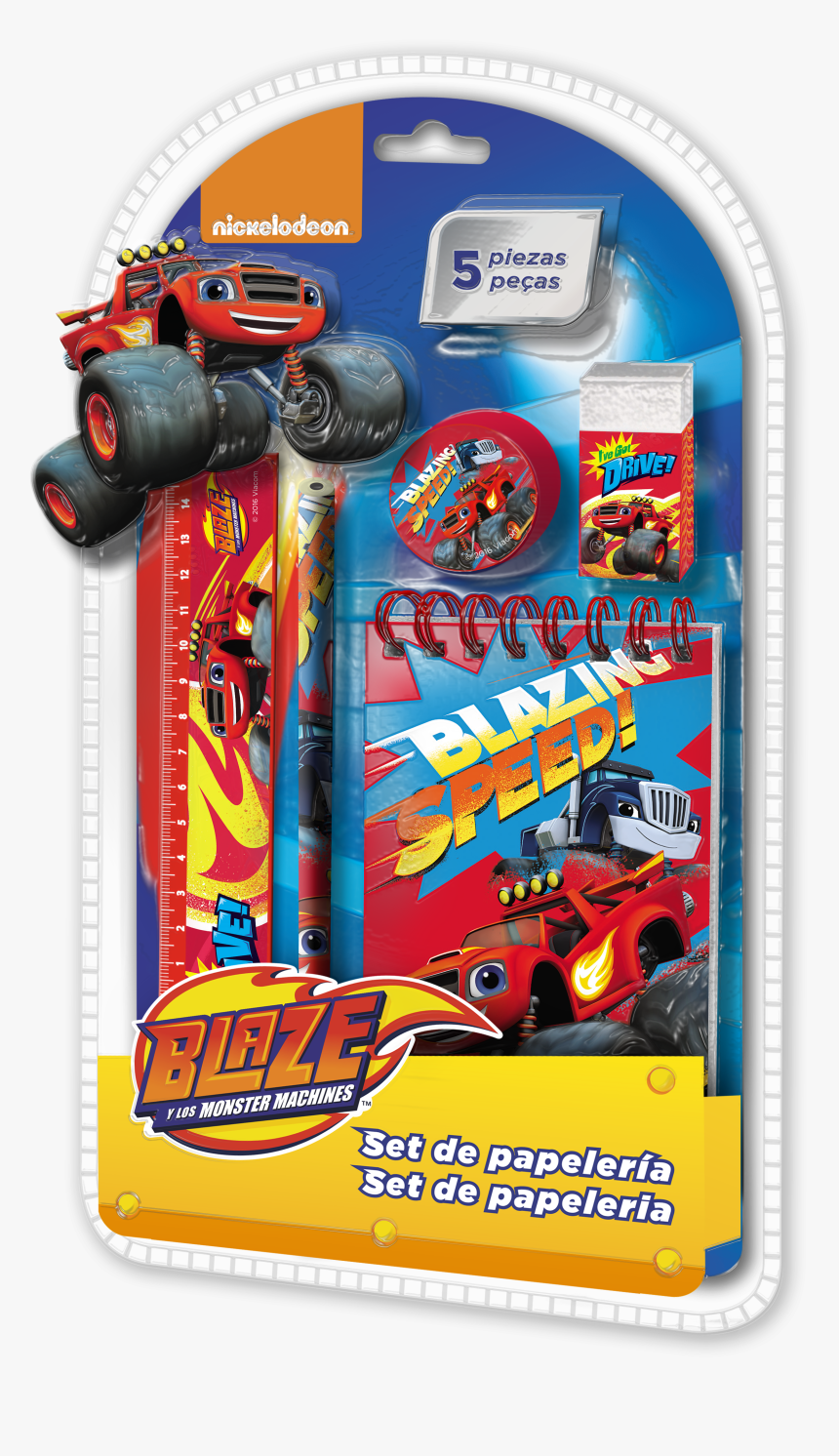 Blaze And The Monster Machines Stationery Set - 8435333866757, HD Png Download