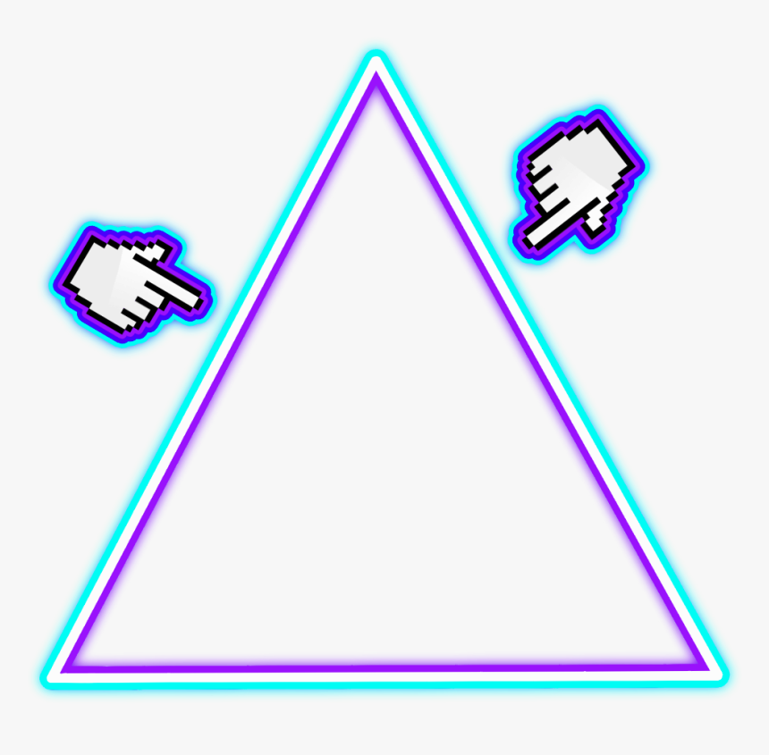 #neon #glow #triangle #purple #freetoedit #geometric - Triangle, HD Png ...
