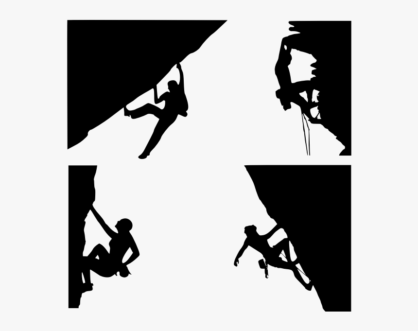 Climber Silhouette Vector Images - Rock Climbing Transparent, HD Png Download