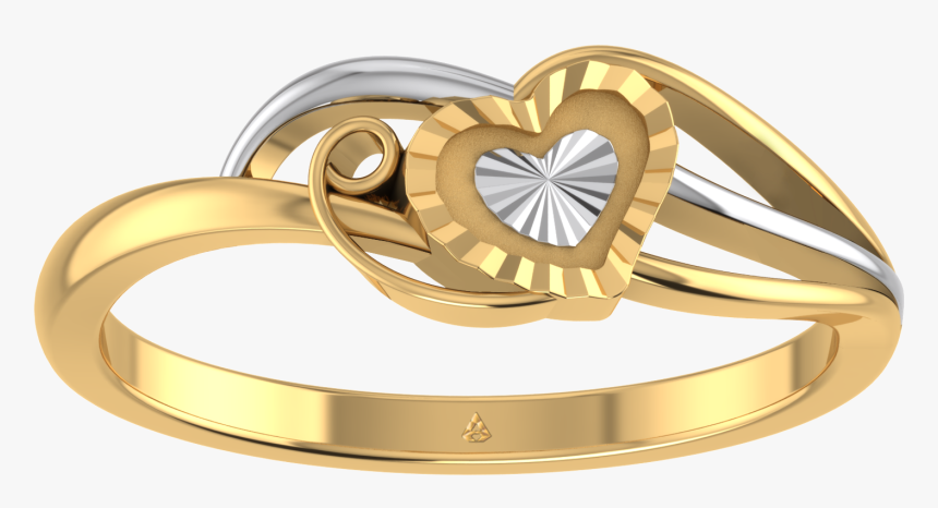 Heart Shape Ring Design Gold, HD Png Download