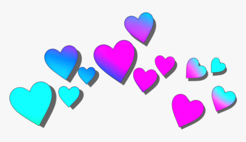 #ftestickers #hearts #crown #heartcrown #holographic - Heart, HD Png Download
