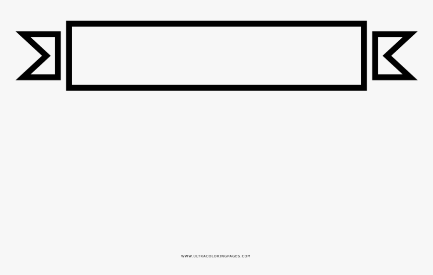 Ribbon Banner Coloring Page - Transparent Title Banner Png, Png Download