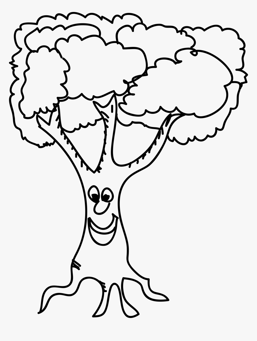 Clipart - Tree With A Face Clipart, HD Png Download