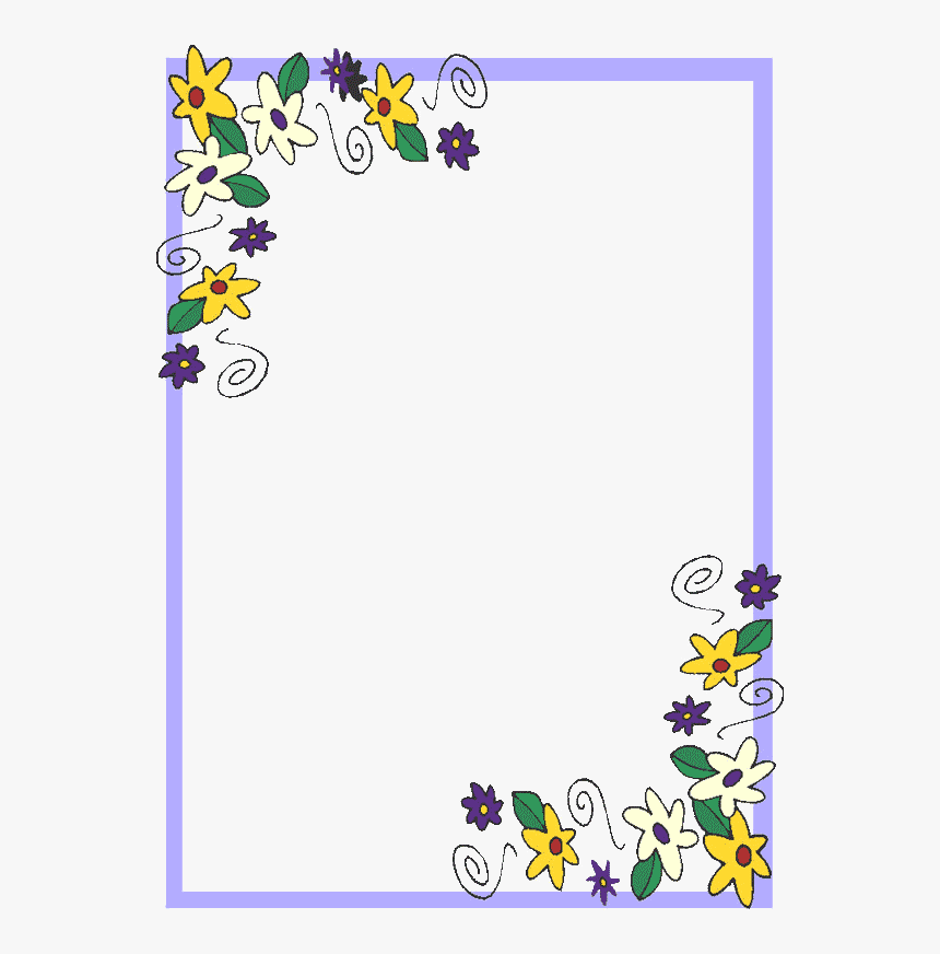 Borders And Frames Flowers, HD Png Download