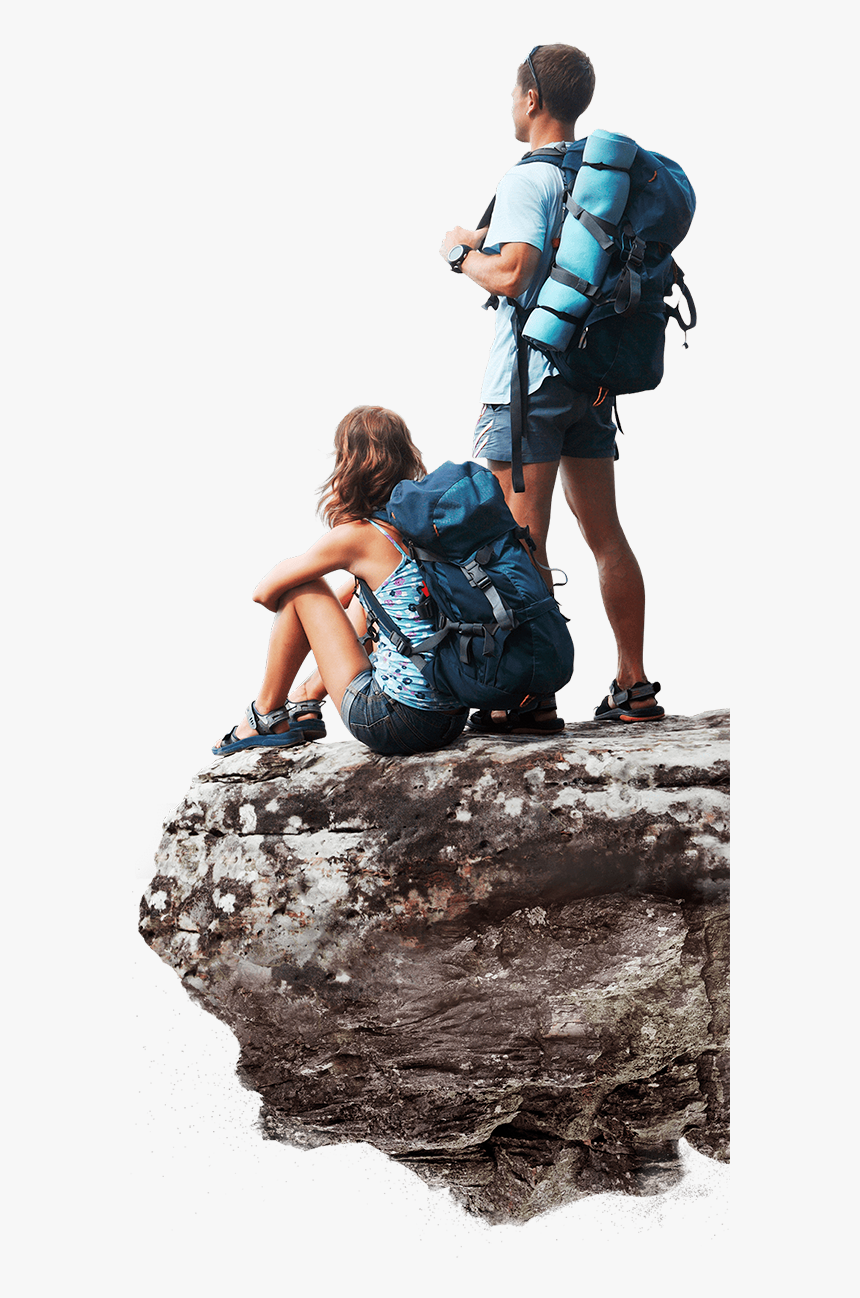 #mq #stone #mountain #nature #landscape #man #woman - Trekking Png, Transparent Png