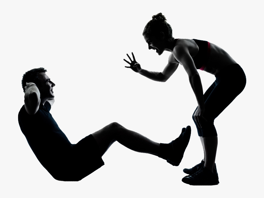 Personal Trainer Animations Black And White, HD Png Download
