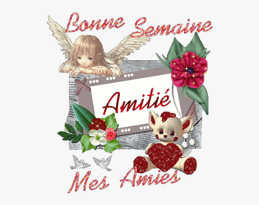Bonne Debut De Semaine - Gif Animé Bonne Semaine, HD Png Download ,  Transparent Png Image - PNGitem