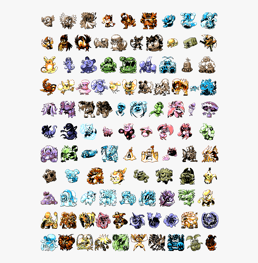 All 7th Gen Pokemon, HD Png Download