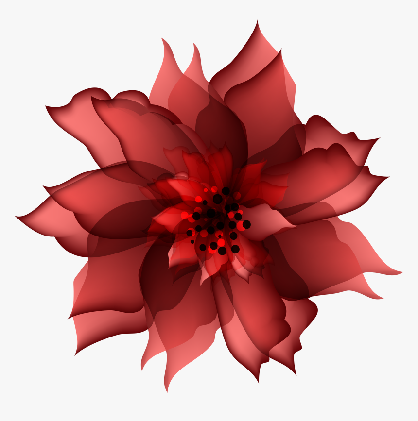 Decorative Flower Png Clip - Transparent Background Blue Flower Clipart, Png Download
