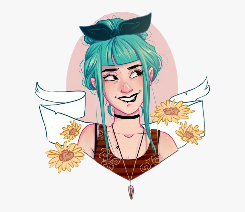 #sticker #girl #tumblr #aesthetic - Cartoon, HD Png Download