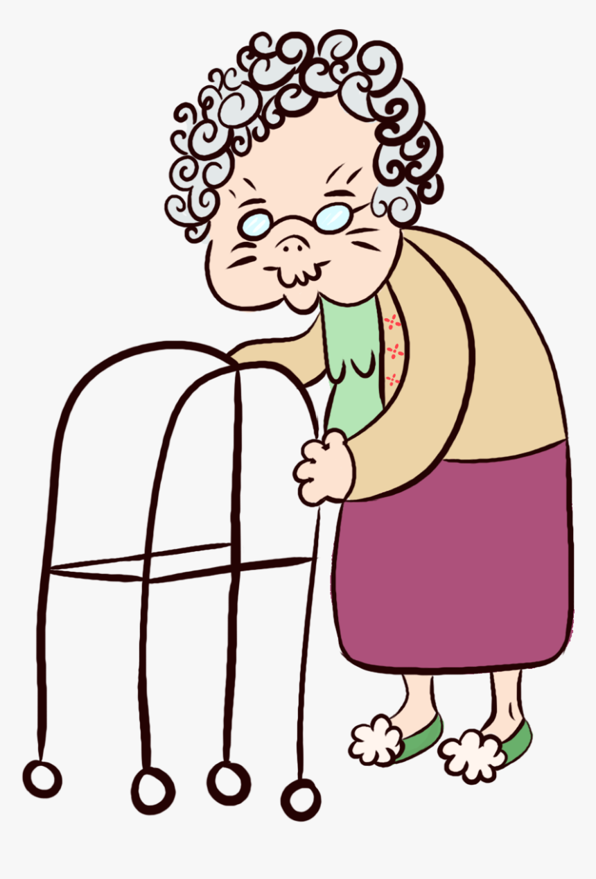Ageism Poster Revisited Graphic Design Hnd - Old Lady Cartoon Frail, HD Png Download