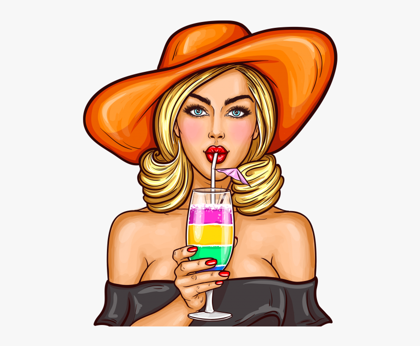 Pop Art Girl - Pop Art Girl Drink, HD Png Download
