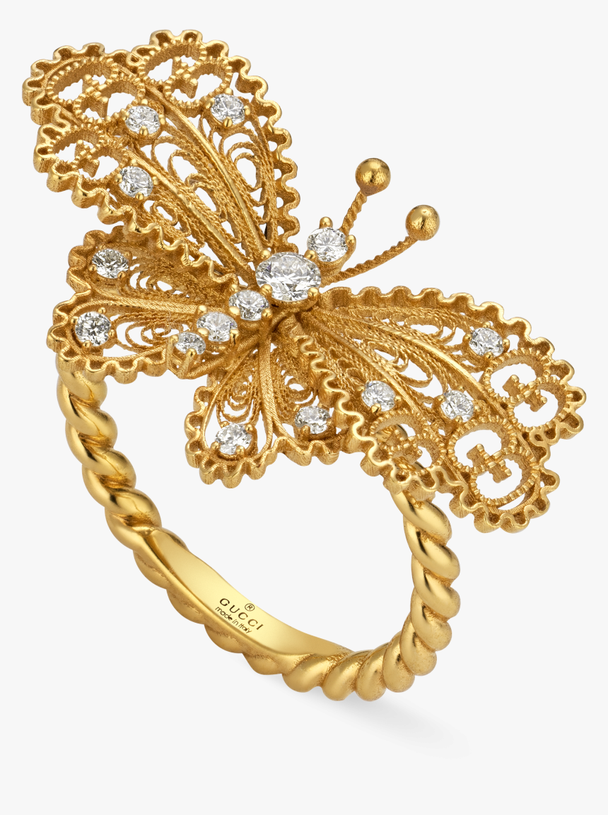 Gucci Le Marché Des Merveilles Diamond And Yellow Gold - Brooch, HD Png Download