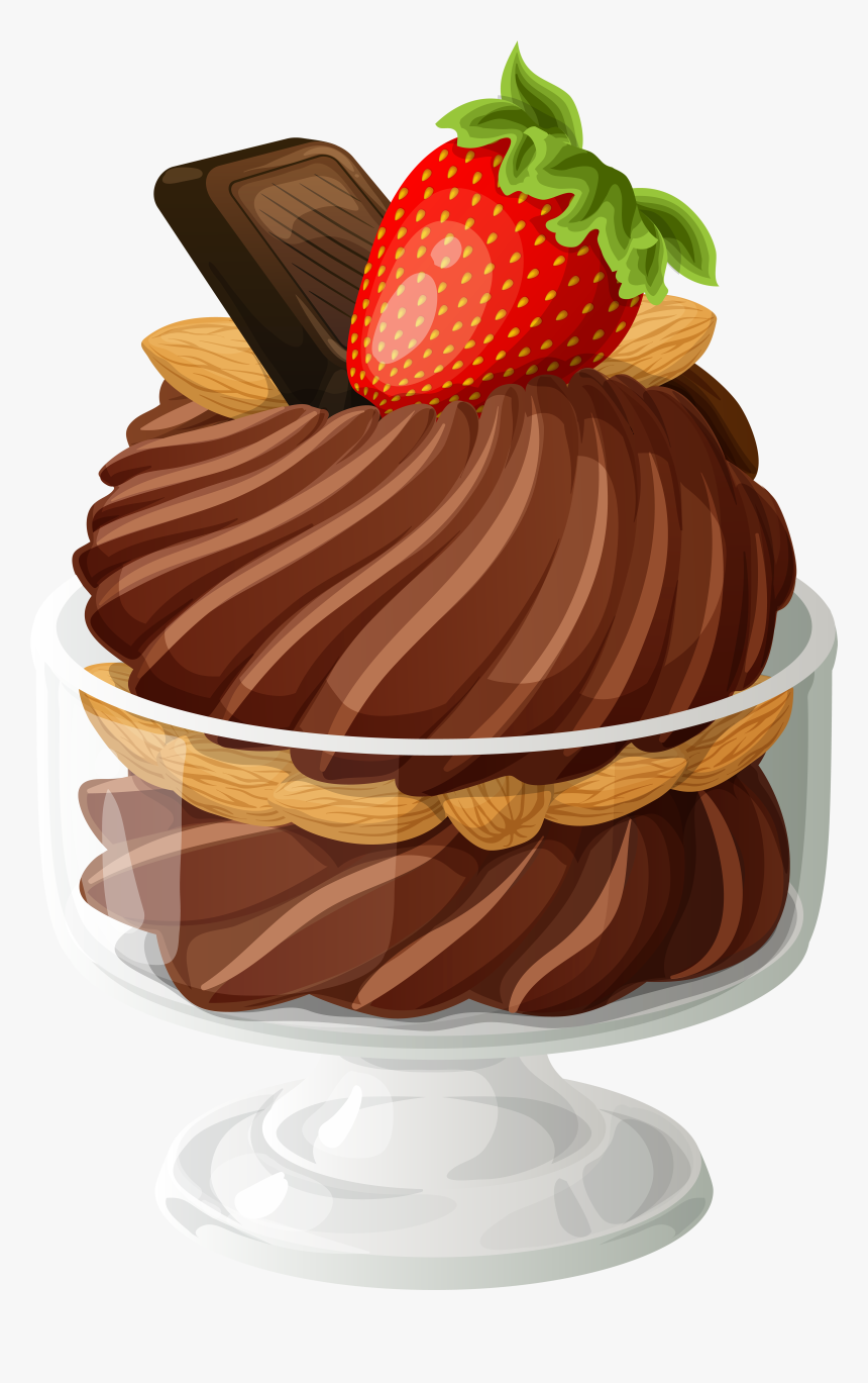 Chocolate Ice Cream Sundae Png Clip Art Picture - Ice Cream And Cold Drink, Transparent Png