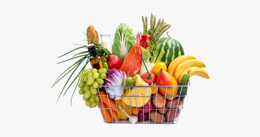 Shopping Basket Fruit Png, Transparent Png