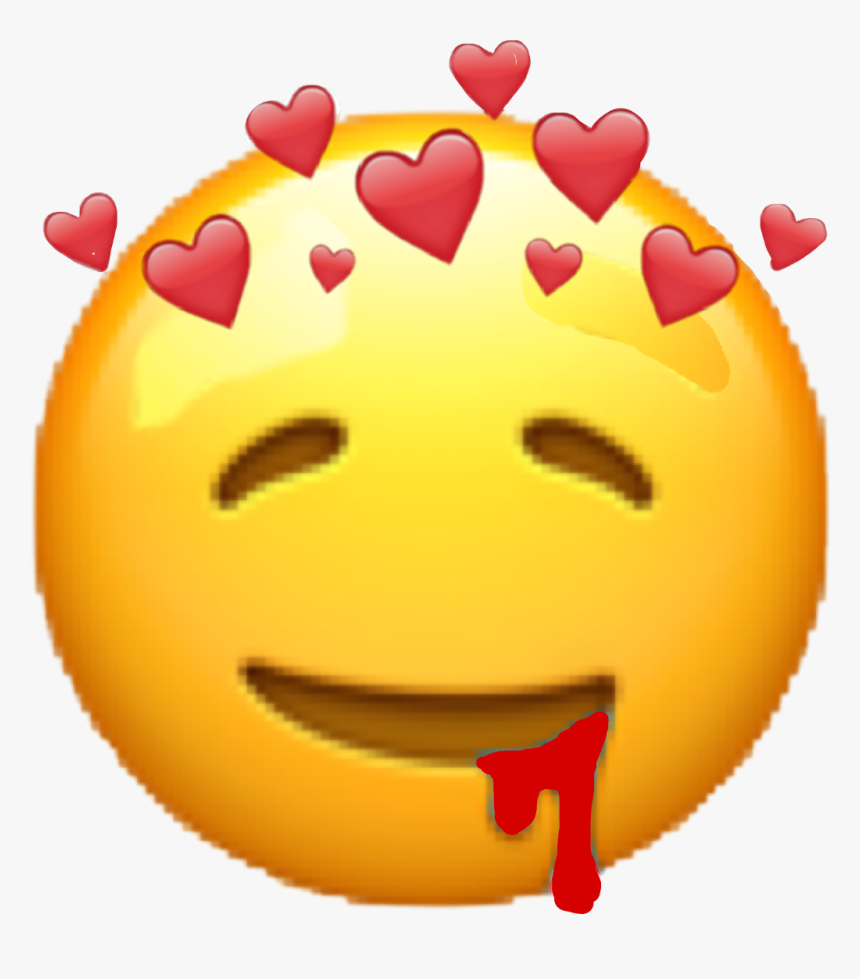#blood #emoji #red #tvd #heart #tumblr - Smiley, HD Png Download
