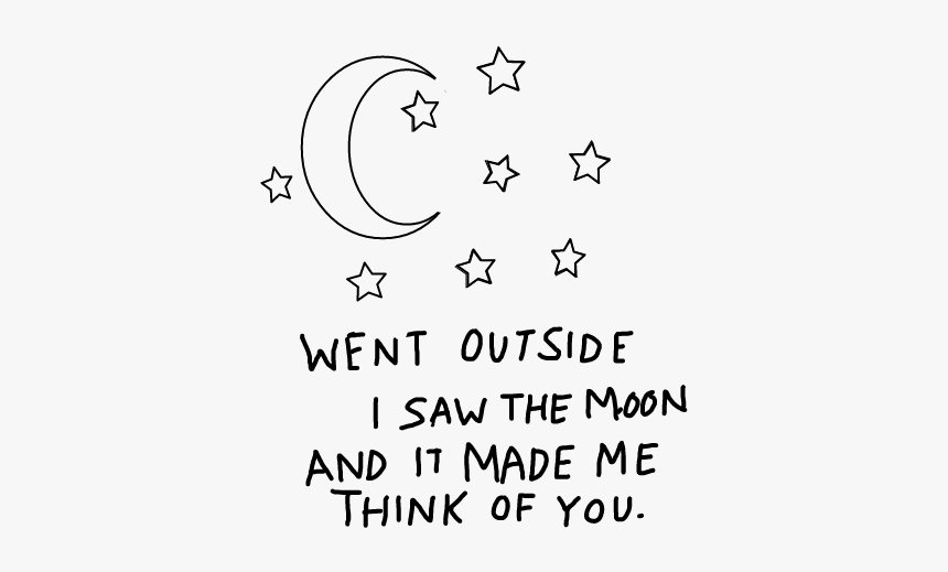 #stars #moon #love #tumblr #black&white #blackandwhite - Circle, HD Png Download