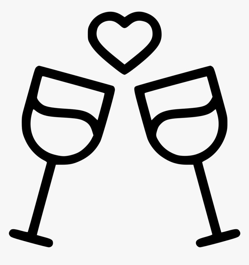 Romantic Valentine Wine Alchohol Date Dinner - Love Date Icon Png, Transparent Png