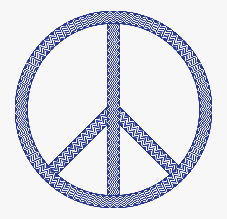 Blue,symmetry,area - Hippie Sign, HD Png Download