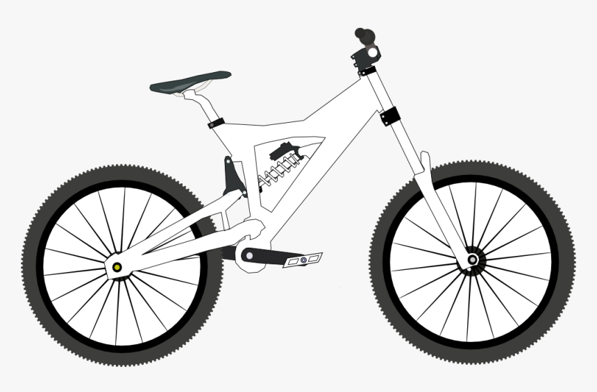 Net � Clip Art � Machovka Bike Downhill Black White - Scott Spark 50 2013, HD Png Download