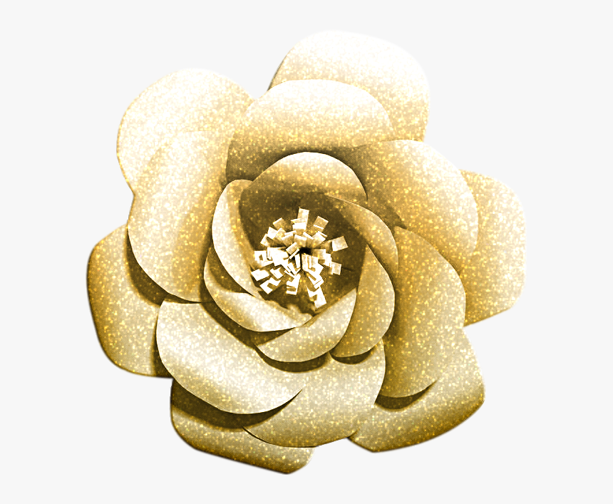 #flower #gold #pgn - Artificial Flower, HD Png Download