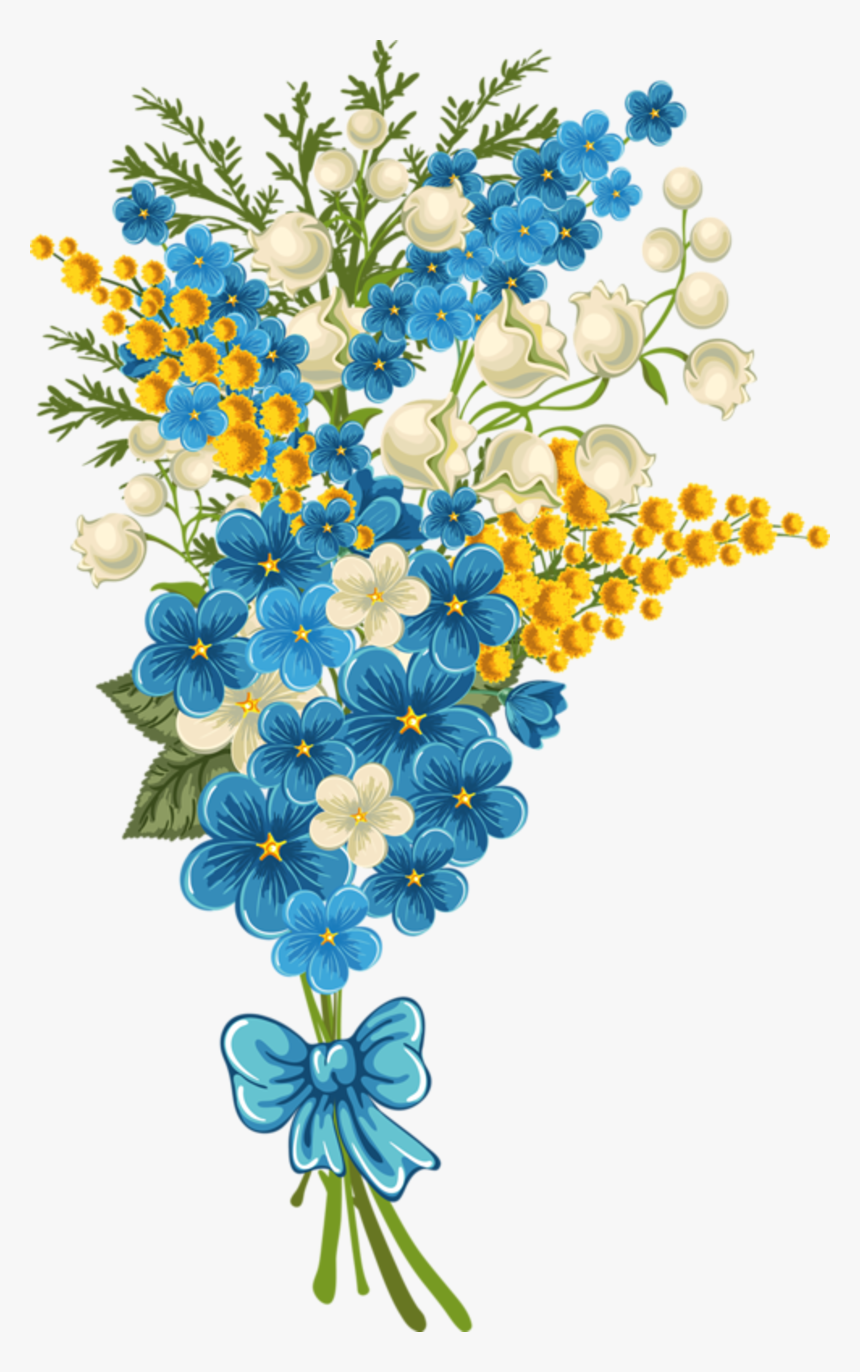 Blue Flower Frame Design, HD Png Download