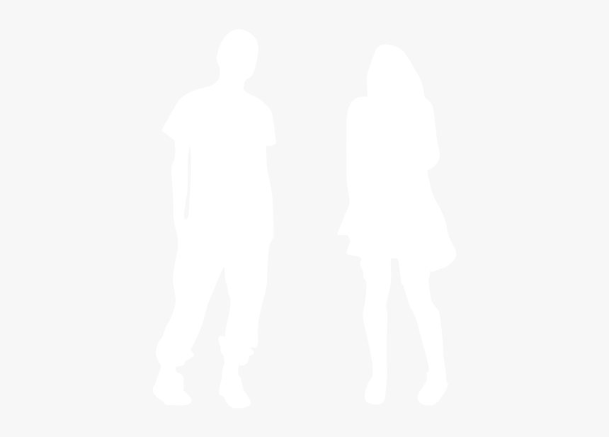 Teen Girl Silhouette Png White, Transparent Png