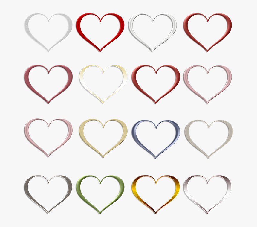 Corazón, Amor, Fondo Transparente, Diseño, Arte Digital - Hjerte Med Gjennomsiktig Bakgrunn, HD Png Download