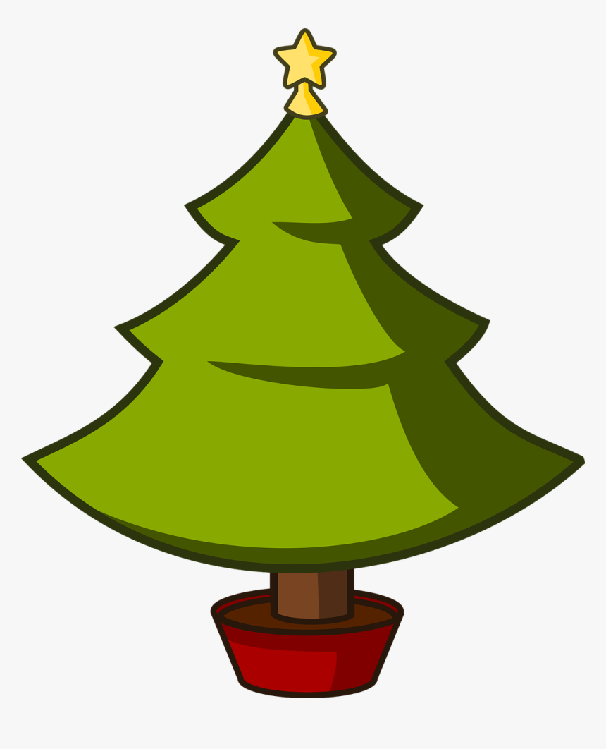 Simple Cartoon Christmas Tree, HD Png Download