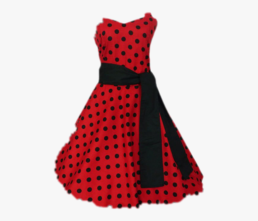 Vestidos De Crianzas , Png Download - Vestido Rojo Con Puntos Negros, Transparent Png