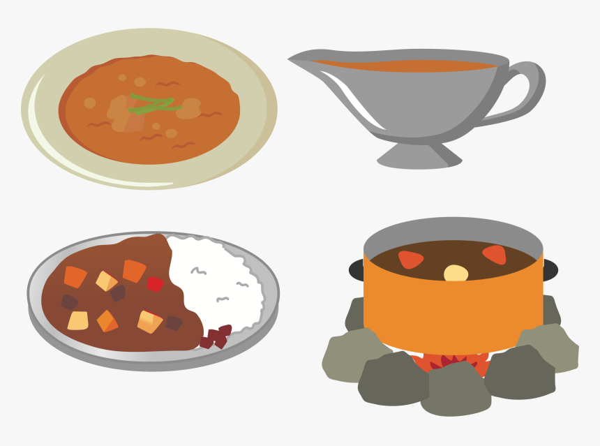 Transparent Coffee Cartoon Png - Curry Rice Food Clipart, Png Download