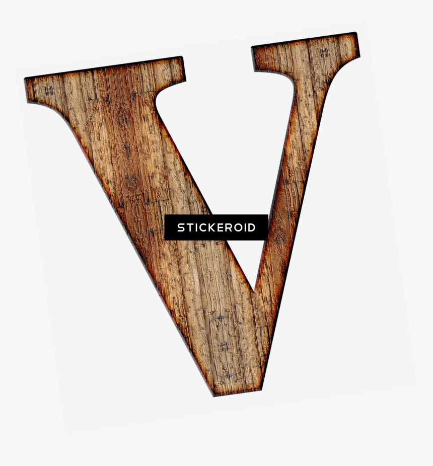 Wooden Capital Letter V - Plank, HD Png Download