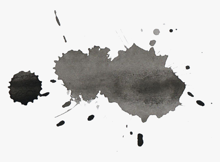 Watercolor Black Splash Png, Transparent Png