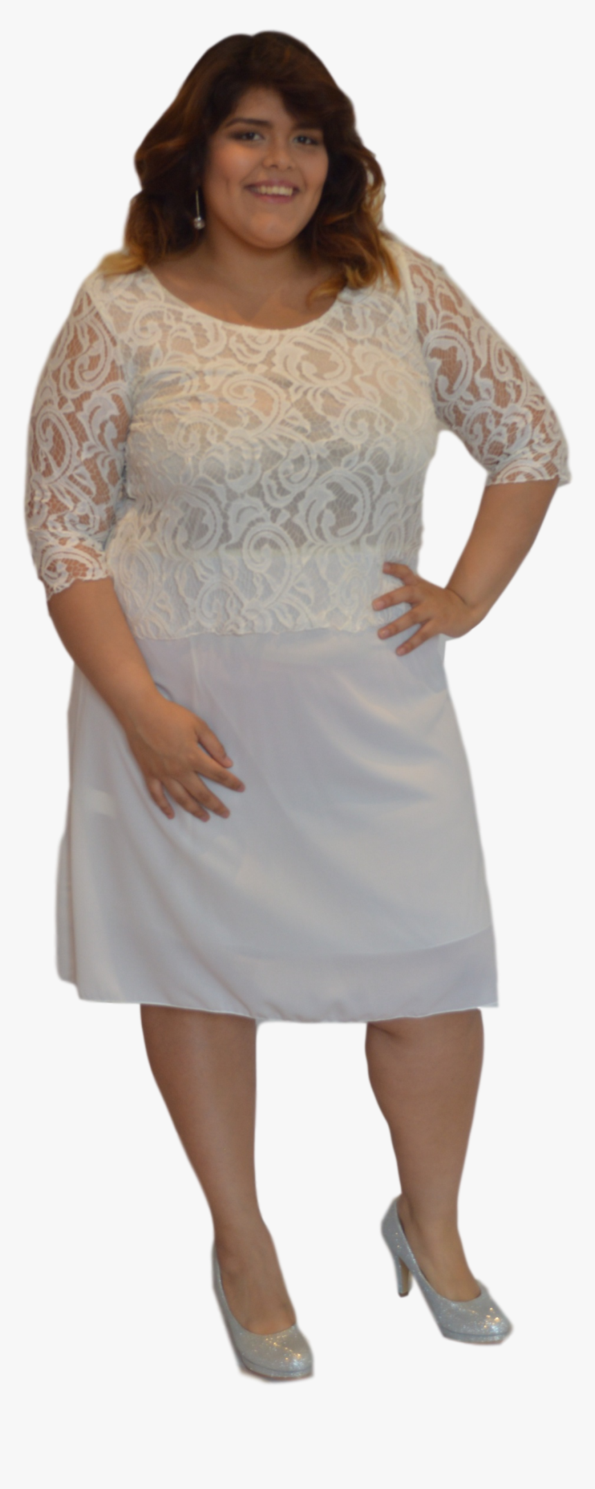 Nº 1 Vestido De Ceremonia Corto - Vestidos De Novia Cortos Talla Grande, HD Png Download