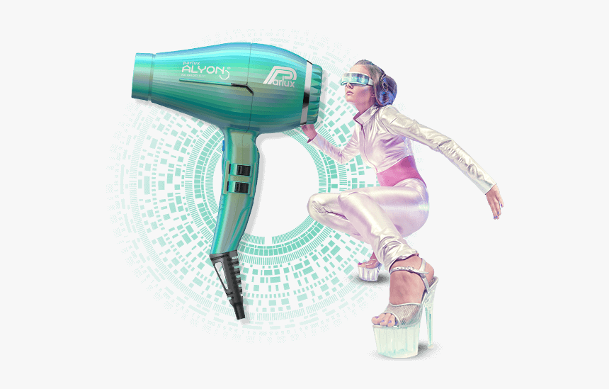 Parlux Alyon Air Ionizer Tech Hairdryer Jade - Parlux Alyon Colours, HD Png Download
