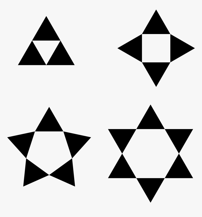 Polygons From Triangles Clip Arts - Estrela De Davi Vetor, HD Png Download