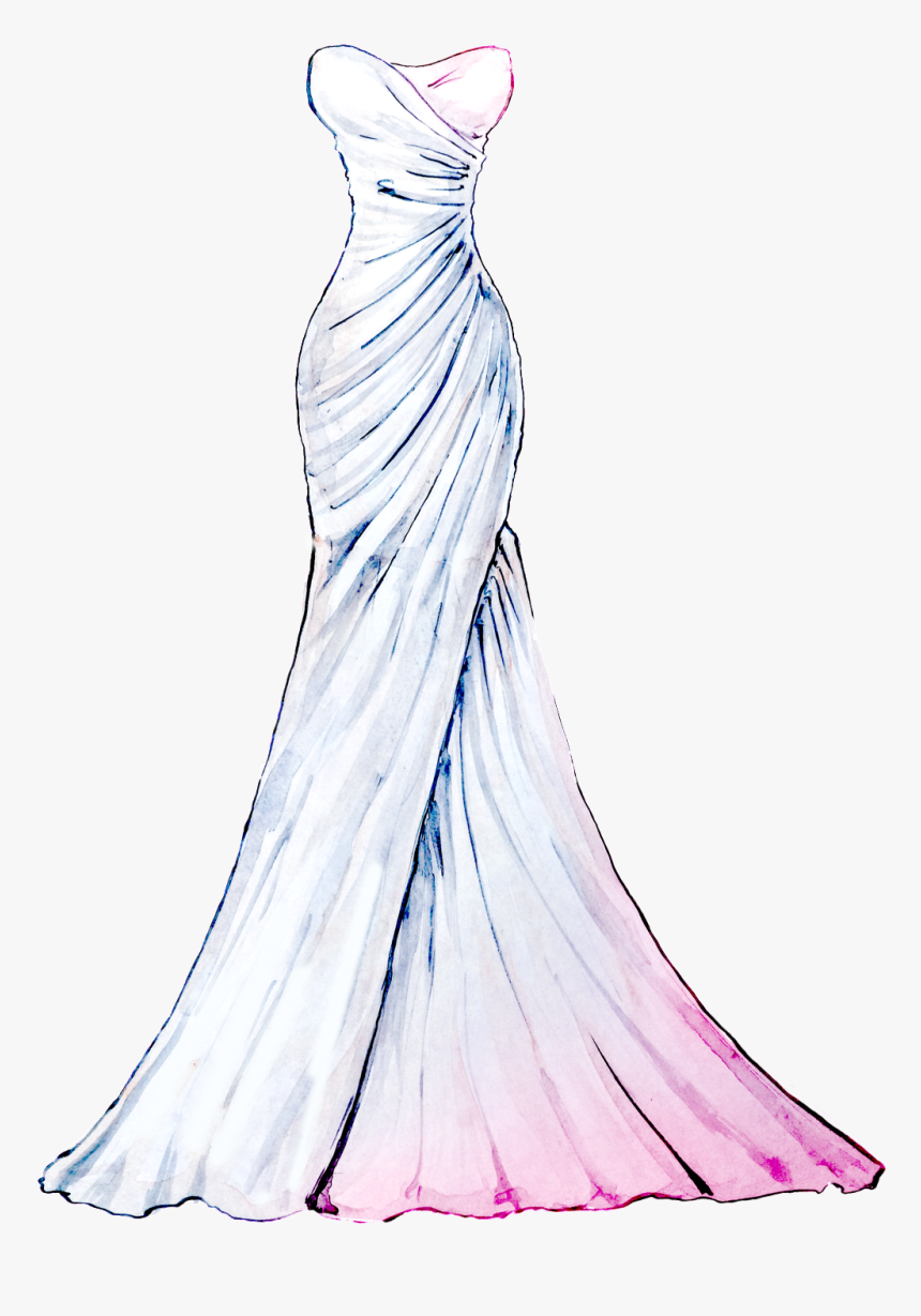 Vestidos De Dibujos Y Pintados , Png Download - Gown, Transparent Png