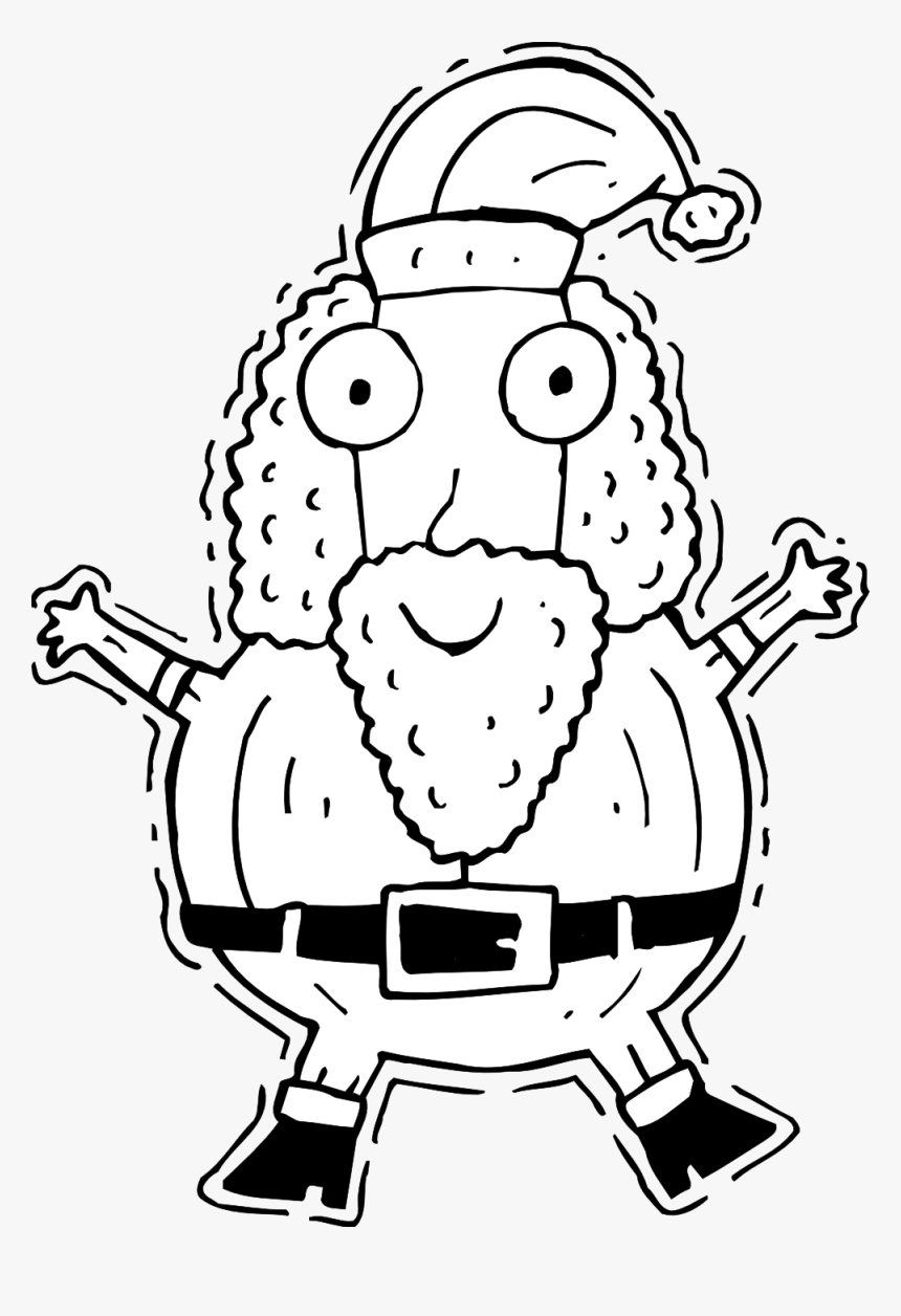 Picture Free Library Free Hanslodge Clip Art Collection - Santa Claus Seated Black And White Clipart, HD Png Download