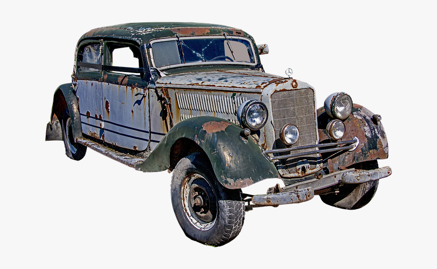 Clip Art Rusty Old Truck - Benz Old, HD Png Download