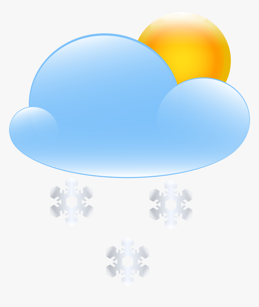 Sun Cloud And Snow Weather Icon Png Clip Art, Transparent Png
