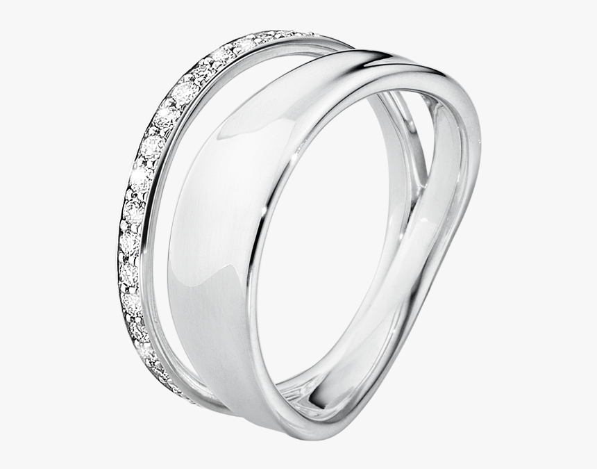 Sterling Silver With Brilliant Cut Diamonds - Ring, HD Png Download