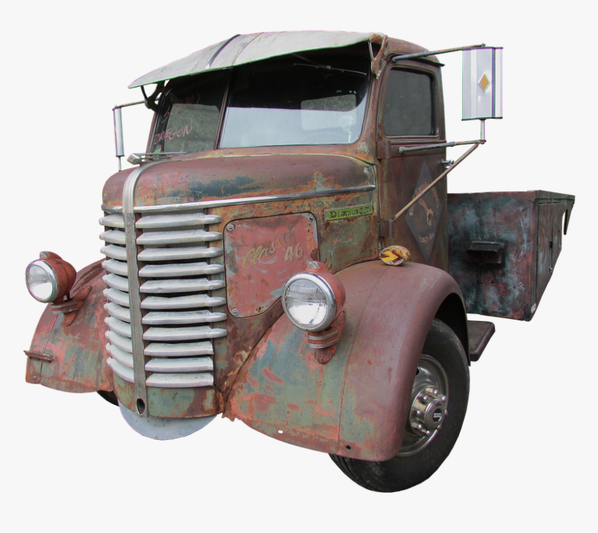 Truck, Wreck, Antique, Oldtimer, Scrap, Rusted - Rusty Truck Transparent, HD Png Download