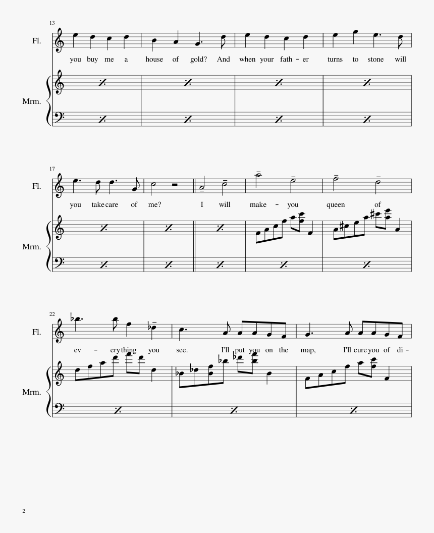 House Of Gold Sheet Music Composed By Arranged By Nedac - Sheet Music, HD Png Download