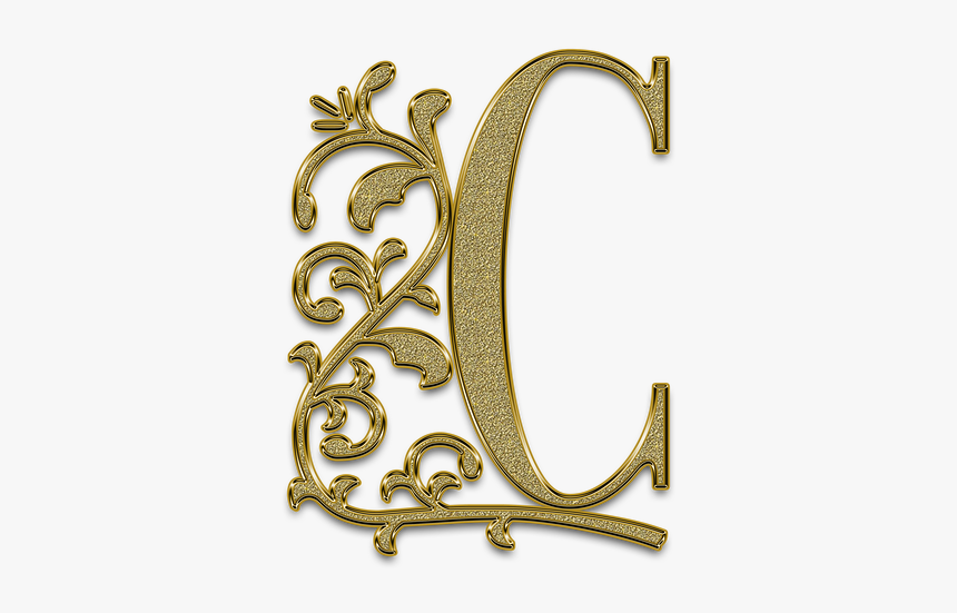 Letter, Font, Golden, Capital Letter, Vintage, Slave - Gold Alphabet Letters Png, Transparent Png