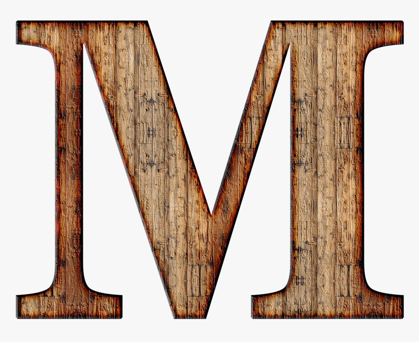 Transparent M Png - Wooden Capital Letter M, Png Download