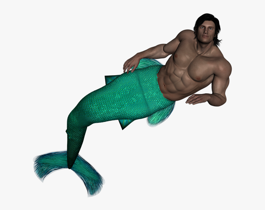 Sea Man, Fish Scales, Fishtail, Fairy Tales, Sea, Water - Man Fish, HD Png Download